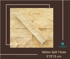 Yellow-Split-Face Marble Wall Tiles