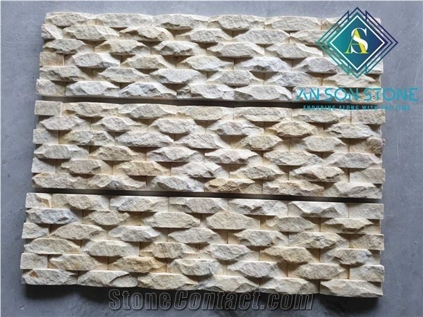Yellow Wave Marble Wall Panel for Wall Cladding
