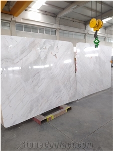 White Dolomite Marble Slabs Bookmatched