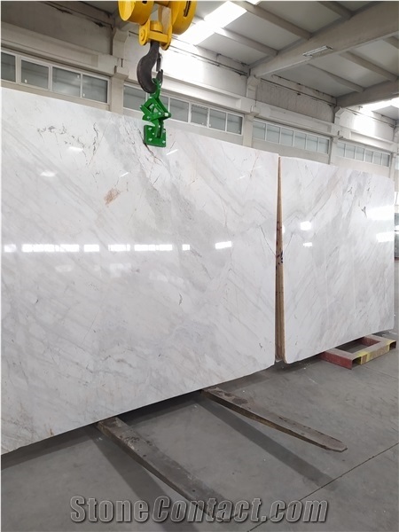 White Dolomite Marble Slabs Bookmatched