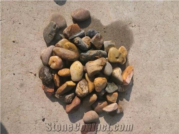 China Multi Color River Pebble Stone 16-32mm