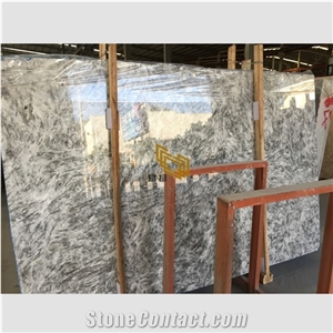 Snow Mountain Silver Fox Gray Marble Slabs for Wholesale