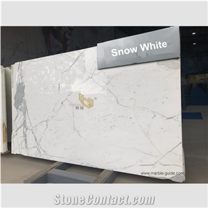 Snow White Marble Slab China Marble Factory for Sale