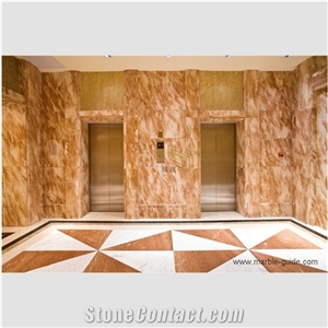 Tea Rose Orange Red Marble for Flooring and Wall Design