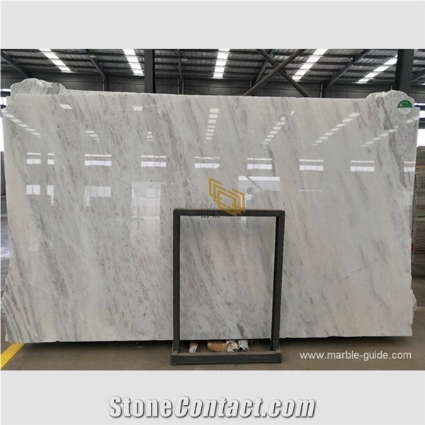 Tesla White Marble Slab for Interio Floor and Wall Design