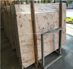 Ivory White Red Marble Stone Slabs for Coffee Table