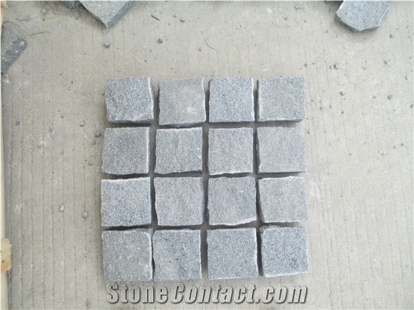 Absolute Natural Padong G654 Dark Gray Granite Cube Stone