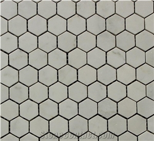 Different Shape Size Carrara Marble Mosaic Subway Tile Paver