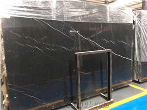 Nero Marquina Marble Stone Wall Bathroom Slabs Covering Tile