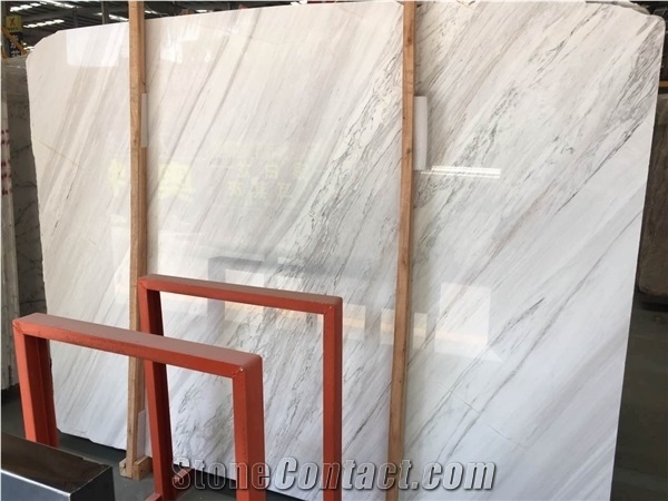 Polished Honed Top Cheap Volakas White Marble Walling Slab
