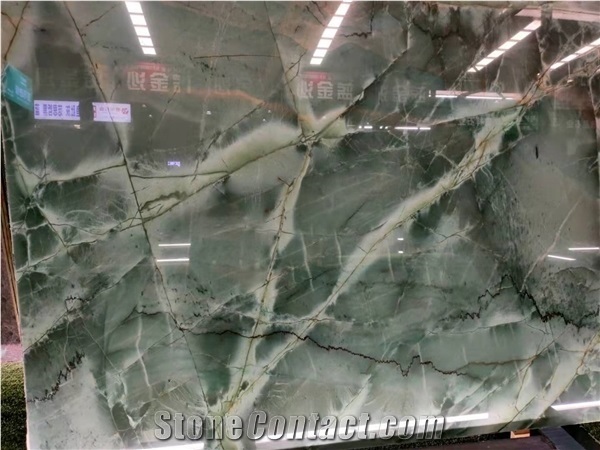 Cristallo Verde Green Quartzite Slab in China Market