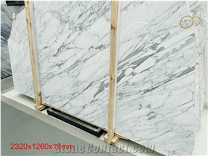 Italy Bianco Carrara Statuario Marble Marmi White Slab Tile