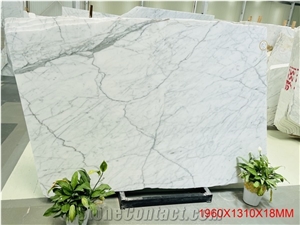 Italy Bianco Carrara Statuario Marble Marmi White Slab Tile