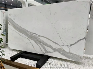 Italy Calacatta Luxury Marmi Bianco Marble Slab in China