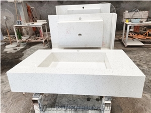 Artificial Quartz Stone Integrated Top with Large Wash Basin