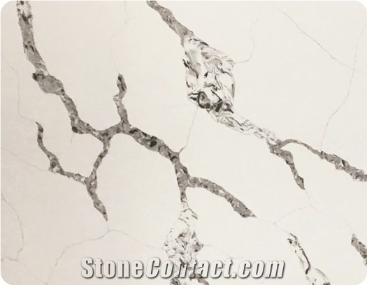 Beautiful Vein Pure White Calacatta Stone Countertop