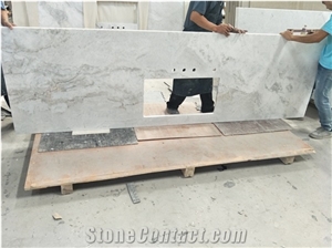 White Marble Stone Countertop for Vanity Top