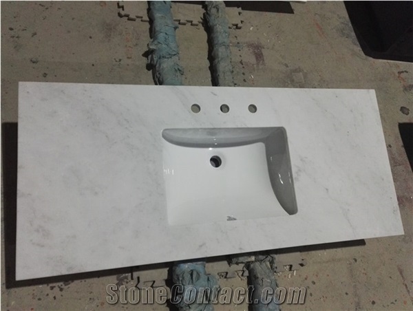 White Marble Stone Countertop for Vanity Top