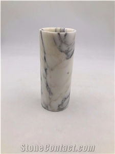Home Decor Stone Made White Marble Flower Vase