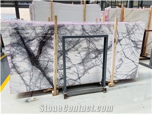 Milas Lilac Marble White Base Bookmatch Slabs