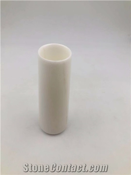 Snow White Onyx Color Flower Vase Modern Design