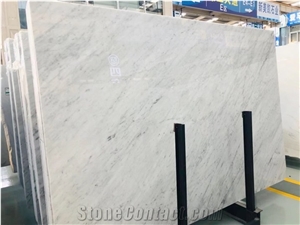 Super White Base Carrara Polished Marble Big Slabs