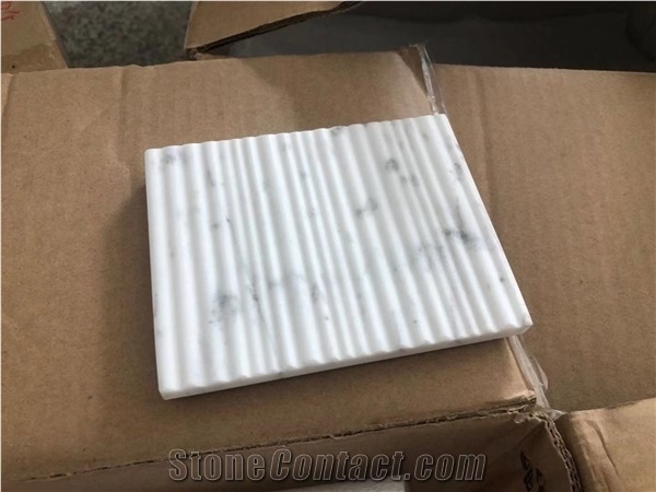 White Marble Stone Customized Bathroom Soap Dish Holder