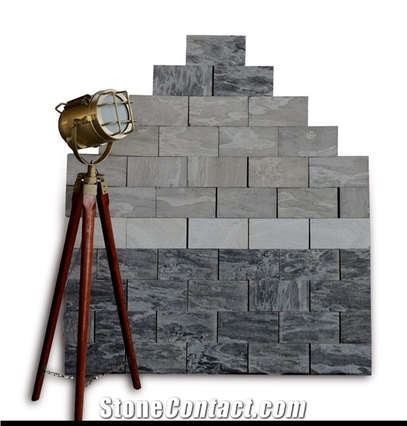 Cultured Stones - Exposed Wall Stone, Grey Quartzite Exposed Wall Stone