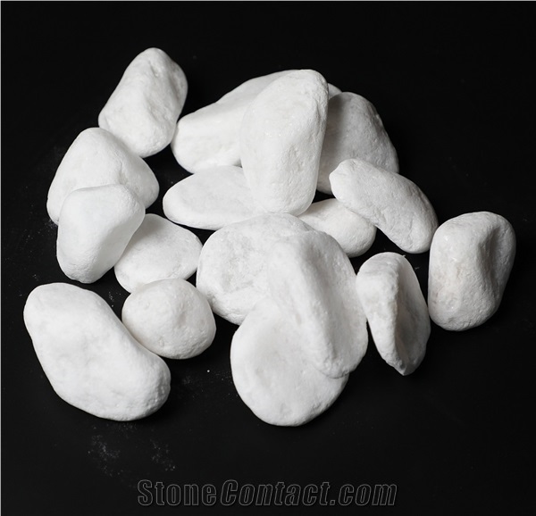 Big Rock White Tumbled Marble Pebble Stone
