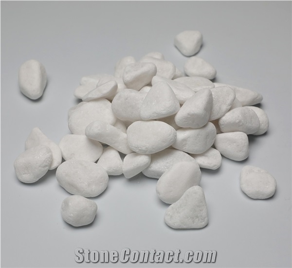 Big Rock White Tumbled Marble Pebble Stone
