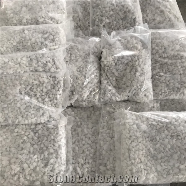 Factory Natural Stone White Color Gravel Aggregate
