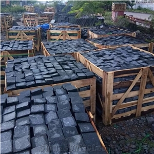 High Quality Natural Black Basalt Paving Tiles Stone