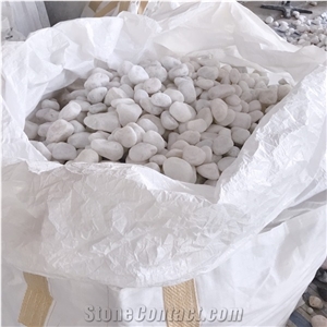 Hot Sell Snow White Pebble Stone Landscaping Stone