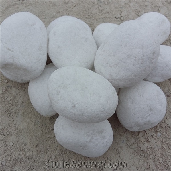 Natural Roundness White Pebble Stone for Decoration