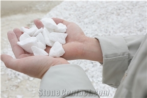 White Gravel Stone Chipping Cobble Stone