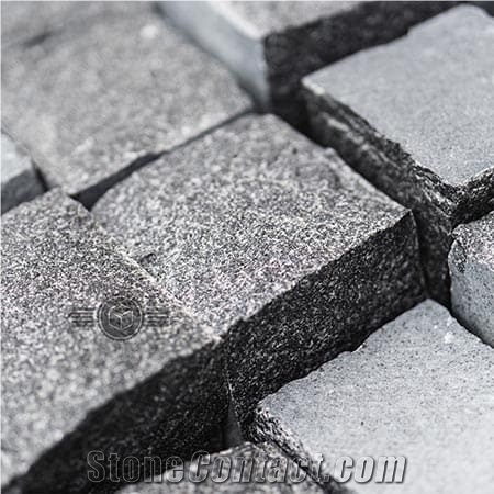 Karjalan Black Diabase Cobble Stone, Granite Paving Slabs