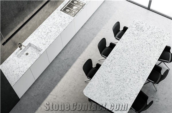 Vemy Quartz Stone Kitchen Countertops Vm-A834