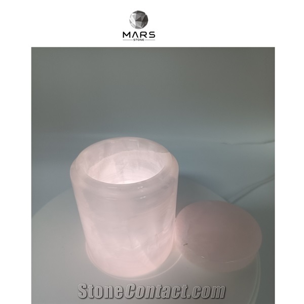 Amazon Hot Pink Onyx Backlit Translucent Pink Candle Jar