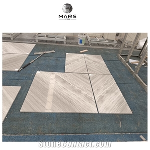 Bookmatch White Wood Marble Slabs Tile Slabs Floor Tiles