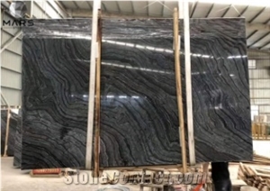 China Black Forest Stone Ancient Wood Vein Marble Slab Buyer