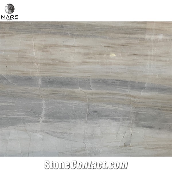 China Crystal White Wood Grain Marble Polished Slabs