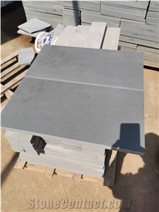Honed Hainan Black Basalt Stone Tiles Flooring Application