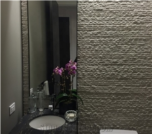 Lymra White Limestone Stone Limra Grooved Wall Tiles