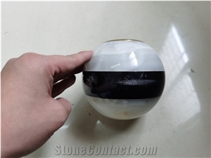 White Jade Onyx Black Marble Interior Lampshade