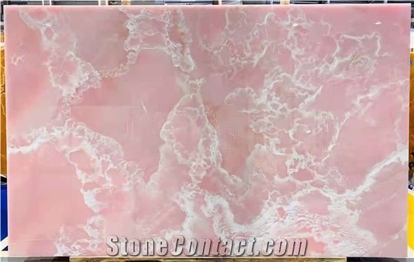 Afghanistan Light Pink Onyx Stone Slab