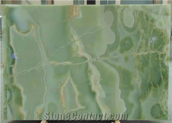 Afghanistan Verde Light Green Onyx Stone Slab