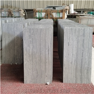 Honed Blue Wood Vein Marble Thin Tiles