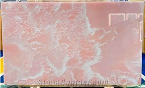 India Light Pink Onyx Stone Slab