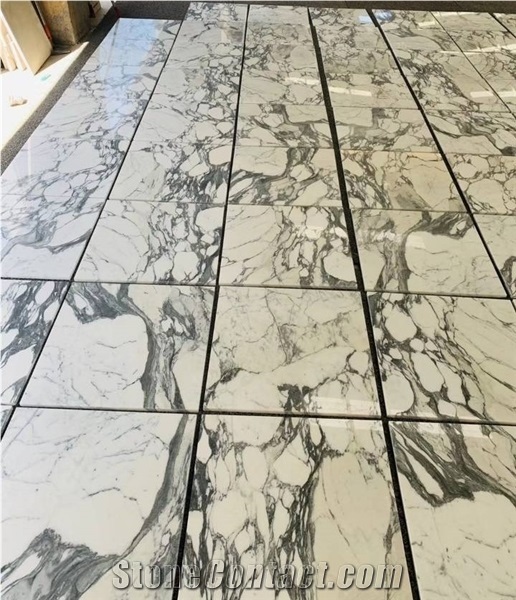 Italy Corchia Venato Bianco White Marble Floor Tiles