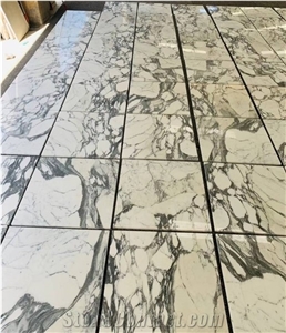Italy Corchia Venato Bianco White Marble Floor Tiles